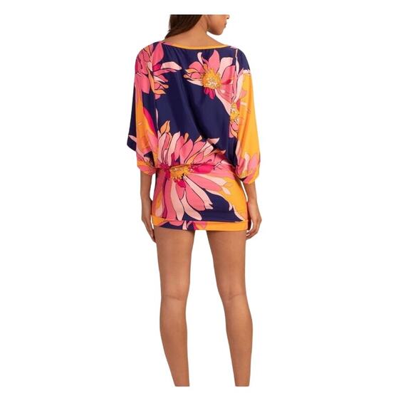 NEW Trina Turk Breeze Swimsuit Coverup Classic Tunic Multi Print Womens Medium - Picture 3 of 8